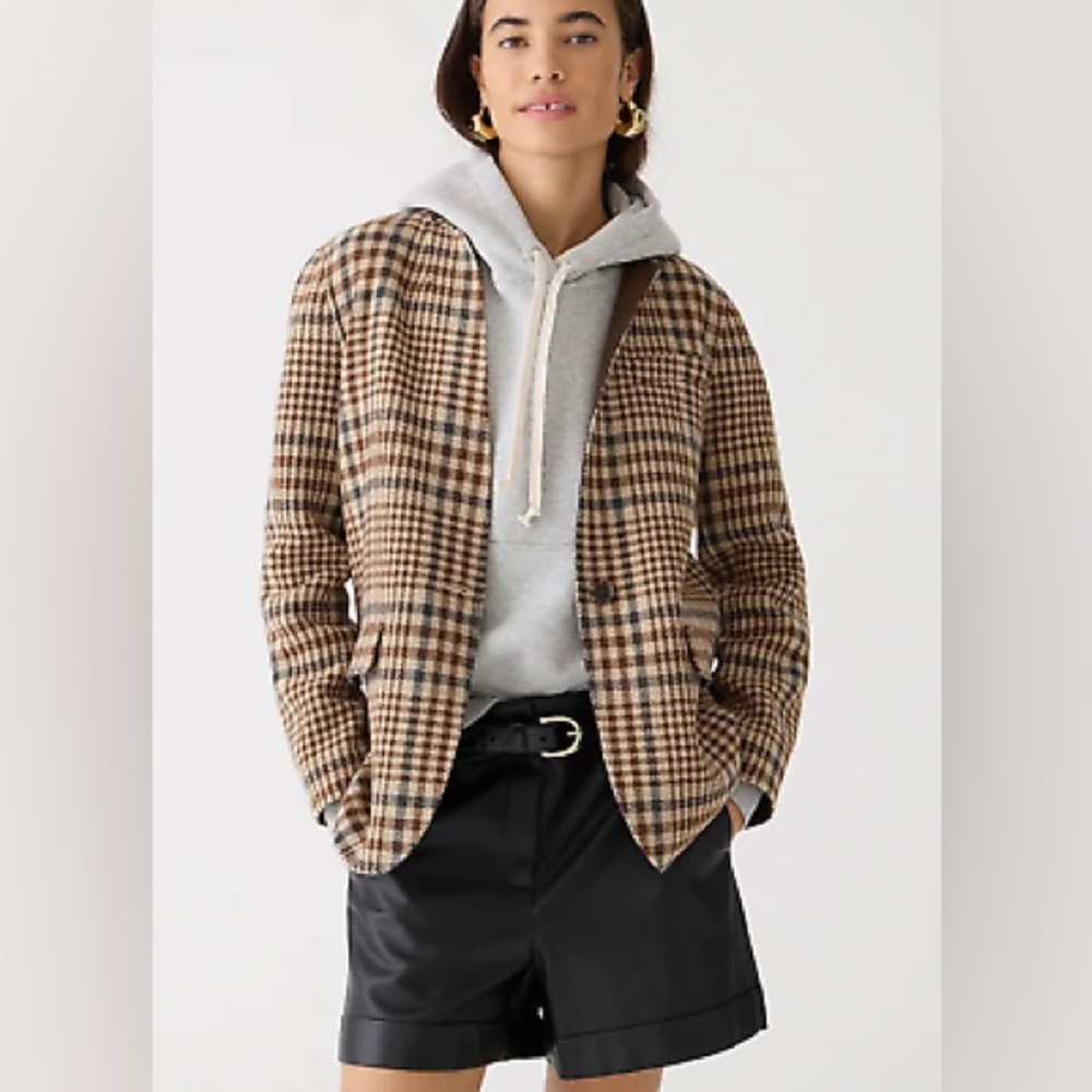 NWT J.Crew Leighton Blazer-Jacket in Plaid Double Faced Wool